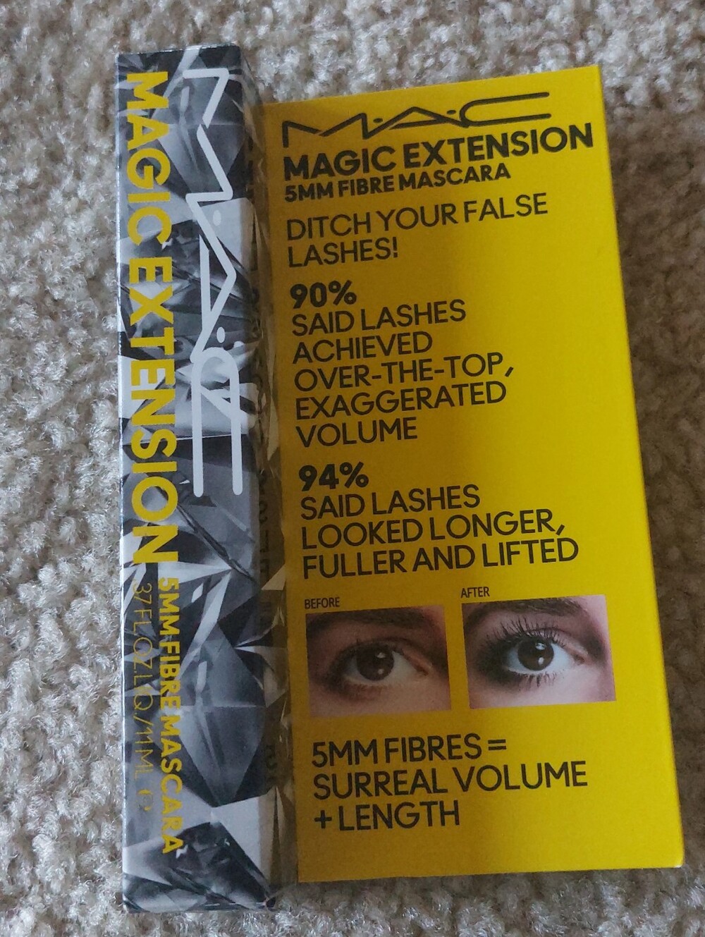 MAC Magic Extension 5MM Fibre Mascara Full Size NWT